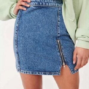 Free People Midnight Magic Mini Denim Skirt